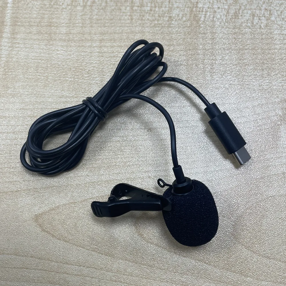 1.4m Lapel Type-C Lavalier Mini Microphone for iPhone15 16 Plus Pro Max TypeC