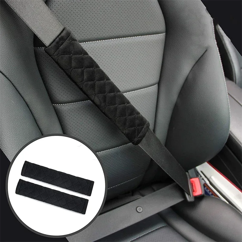 1Pcs Universal Car Seat Belt Protector Cover Soft Warm Plush Safety Belt Shoulder Protector Auto Interior Decoration Accessories