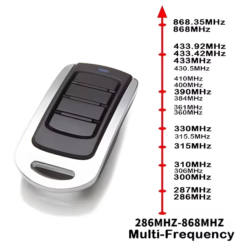 Arrancador de clonación multifrecuencia 260-868MHz 868 MHz Control remoto para puerta de garaje Transmisor 433 MHz