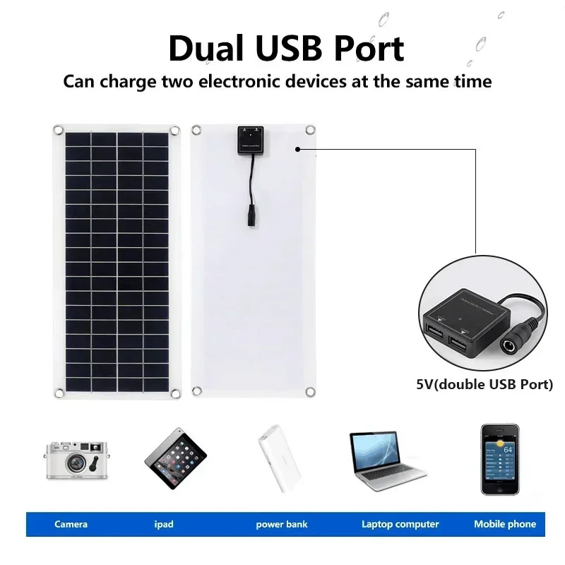 20W-1000W Panel słoneczny 12V Solar Cell 100A Controller Panel słoneczny do telefonu RV Car MP3 PAD Charger Outdoor Battery Supply Camping