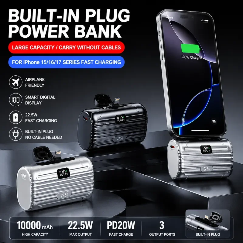 for Cross-border Compact PD 22.5W Emergency Pocket Capsule Power Bank 20000mAh Mobile Power Factory Wholesale