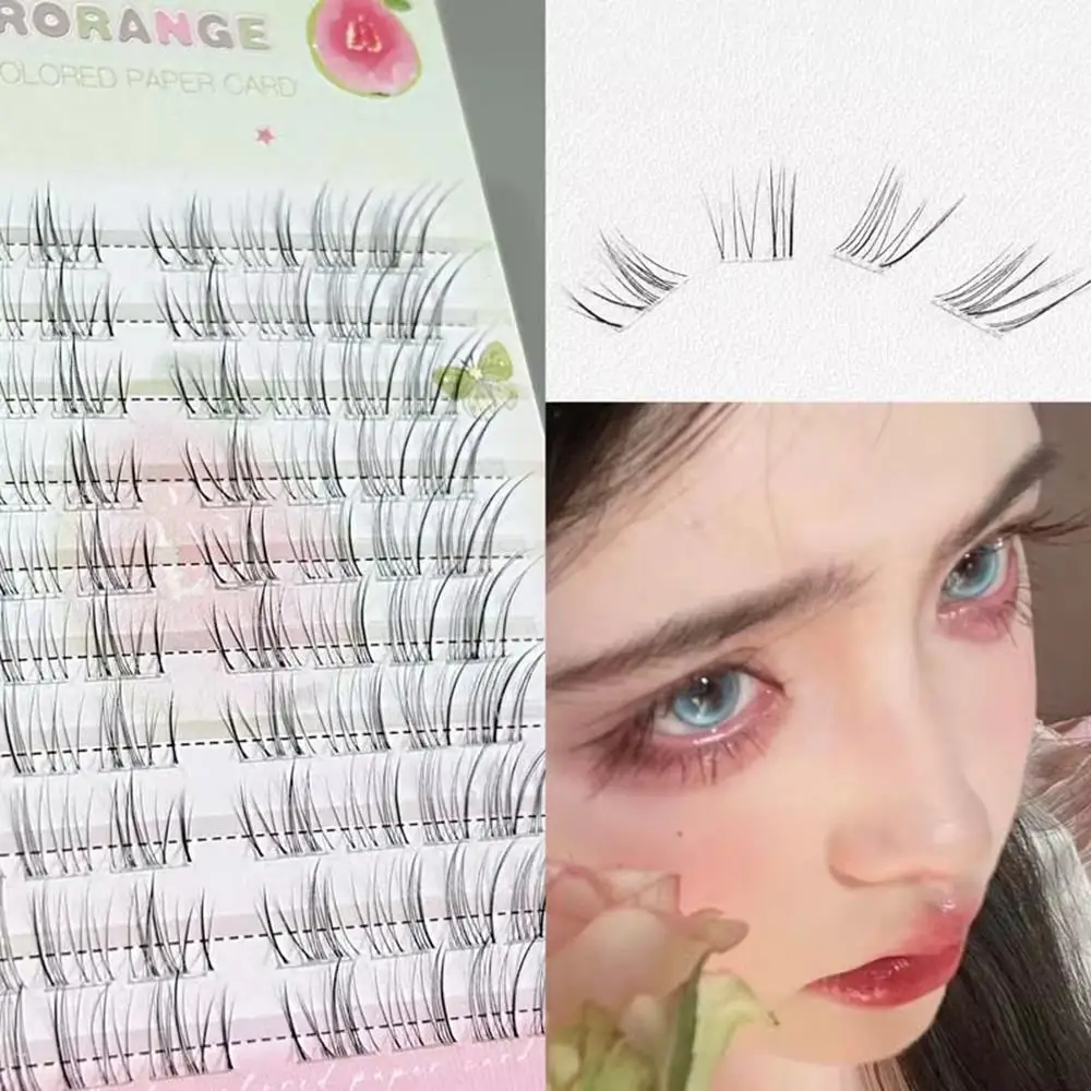 Nature Long Fox Eye False Eyelashes Segmented Lash Extension Eyelash Grafting Cluster Daily Use Makeup Supplies DIY Eyelash