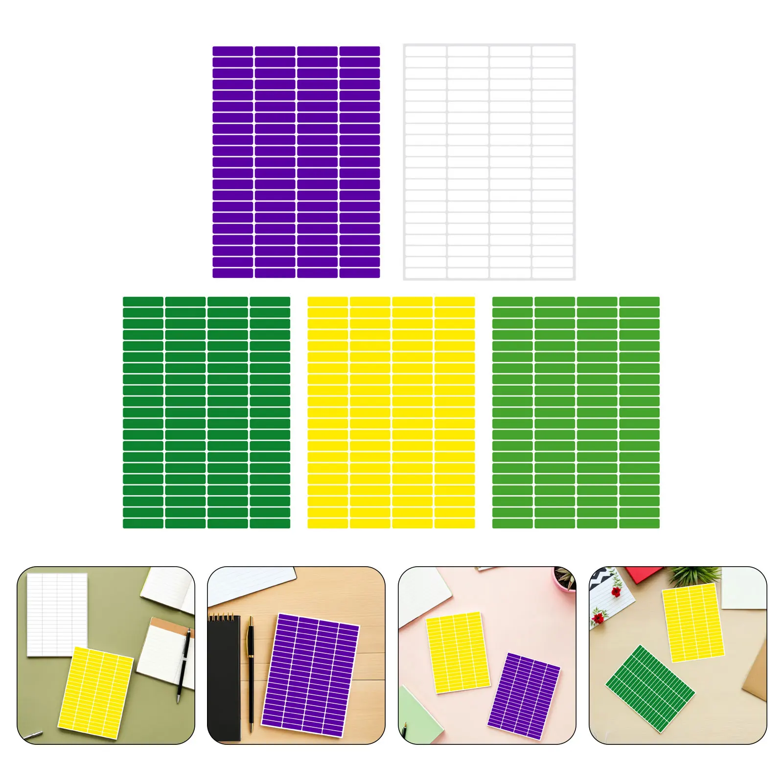 

30 Sheets Writing Label Stickers Coding Labels Self-adhesive Synthetic Paper Colored Packing Date Content Book Hand writable