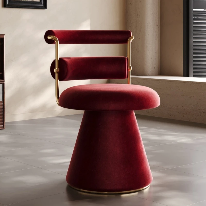 Light luxury bedroom dresser chair rotating design backrest leisure chair