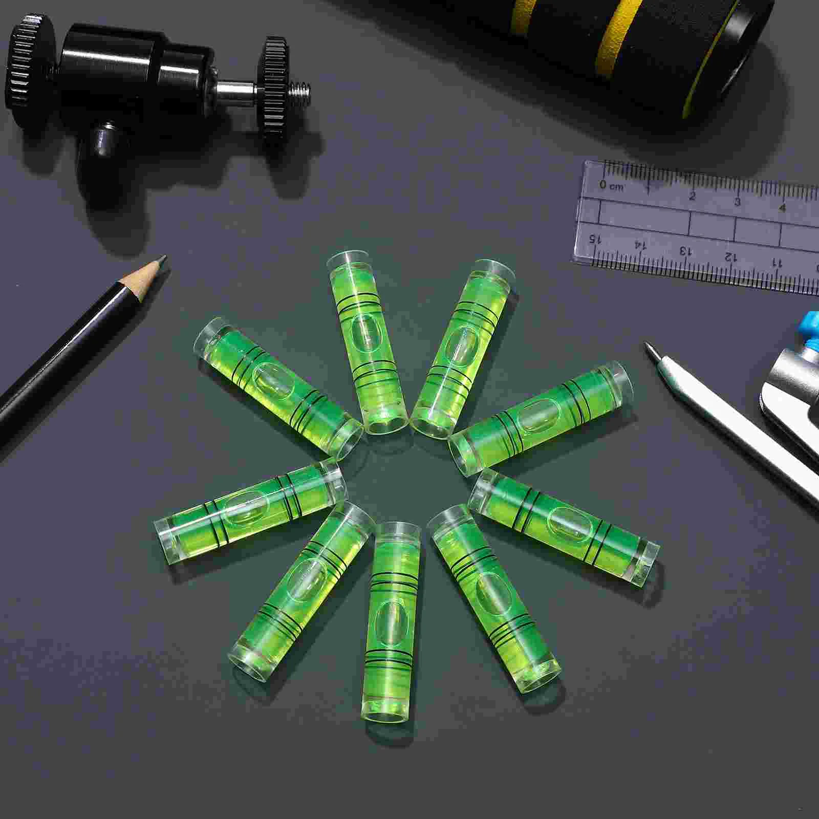 50 Pcs Bubble Level Florescent Tool Small Rulers Measuring Tools Round Spirit Instruments