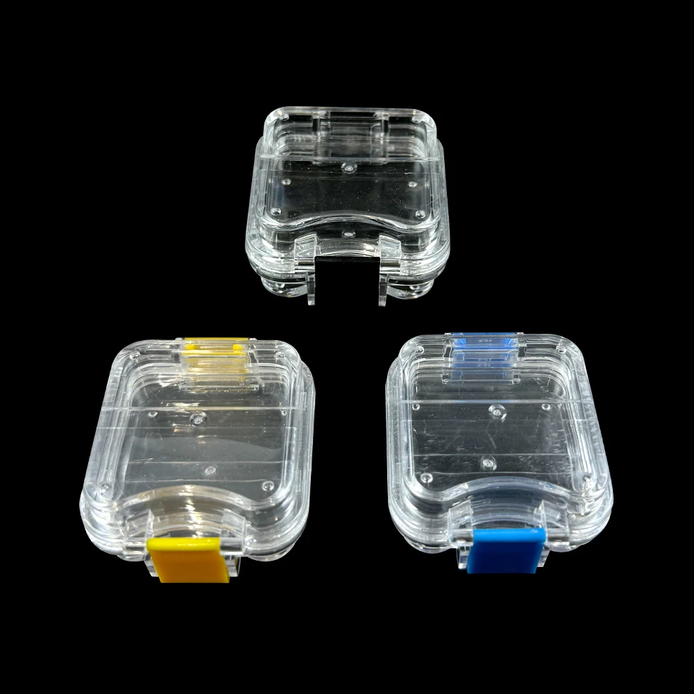 5 قطعة صناديق بلاستيكية مع رقيقة فيلم أسنان تخزين صندوق تخزين طقم أسنان تاج الأسنان القشرة رقاقة طب الأسنان صندوق تخزين أسنان #3