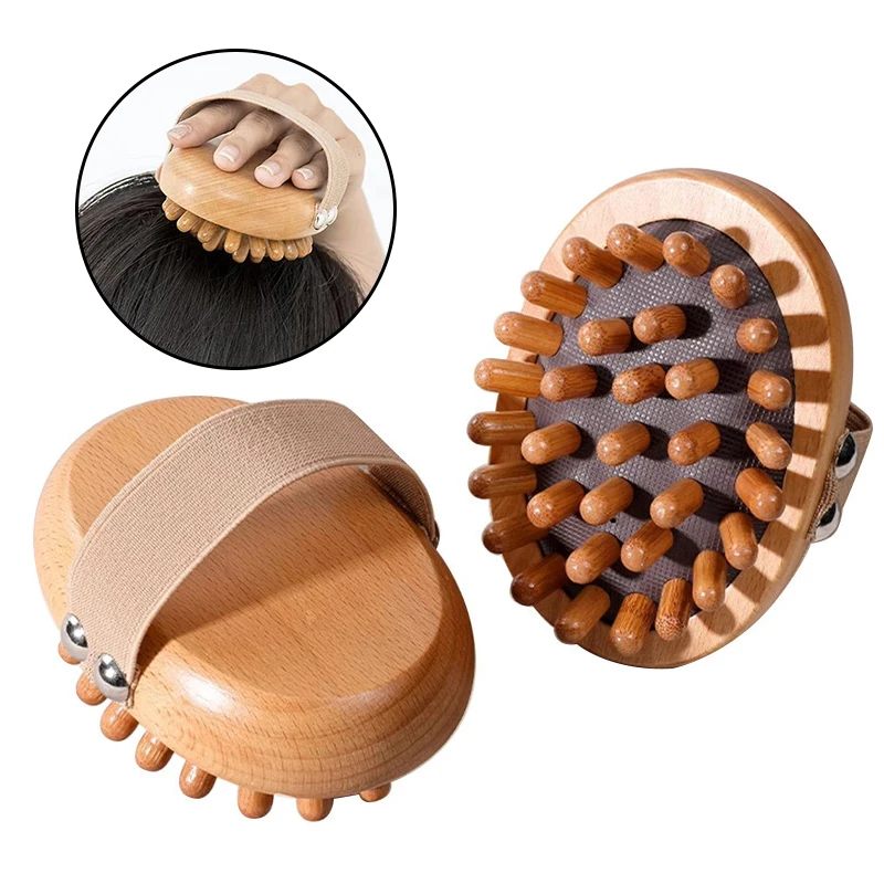 Head Body Massage Brush Body Anti Cellulite Brush Wooden Essential Oil Spa Massage Hair Comb Scalp Massage Brush Body Massager