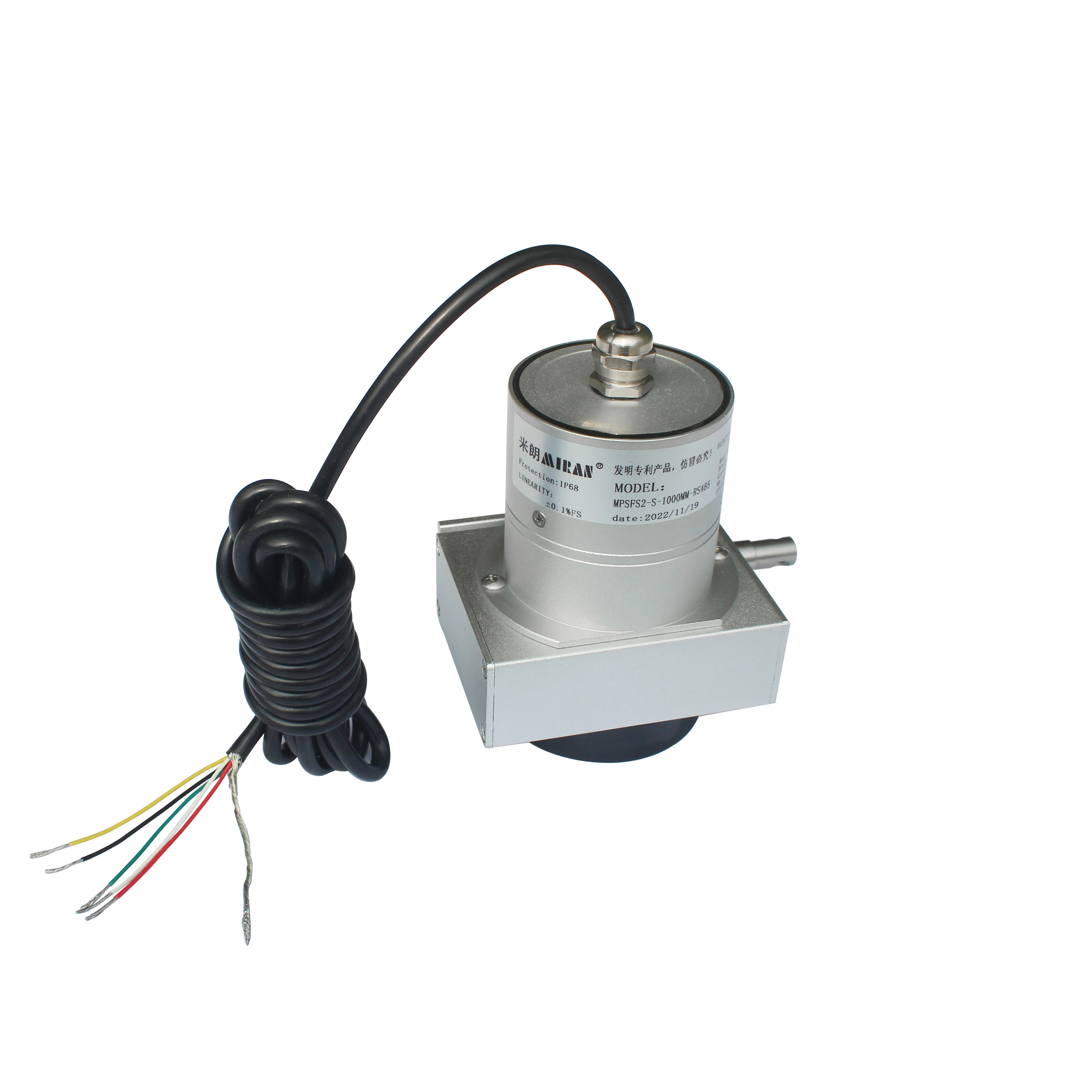 Water proof string pot displacement sensor watertight wire encoder anti-water potentiometer 4000mm 4-20mA signal output