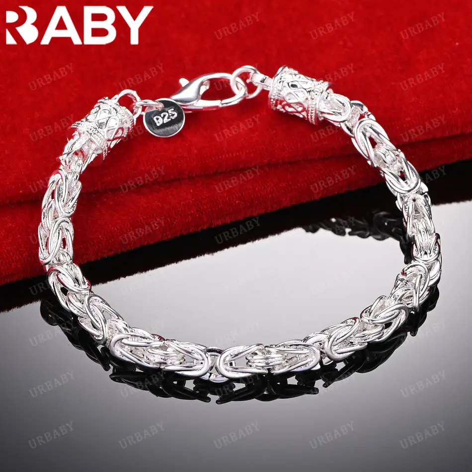 

URBABY 925 Sterling Silver Design Bracelets For Women Men Creativity Gifts Street All-match Party And Daily Wear