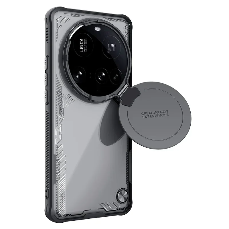 حافظة لهاتف Xiaomi Mi 15 Ultra 5G Nillkin Iceblade عدسة دعامة شفافة مع حامل حماية غطاء خلفي نحيف صلب