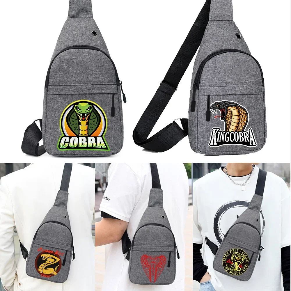 

Chest Bag 2024 Casual Shoulder Bag Trend Crossbody Bag Multi-Functional Backpack Cycling Sports Rucksack Cobra Print Travel Pack