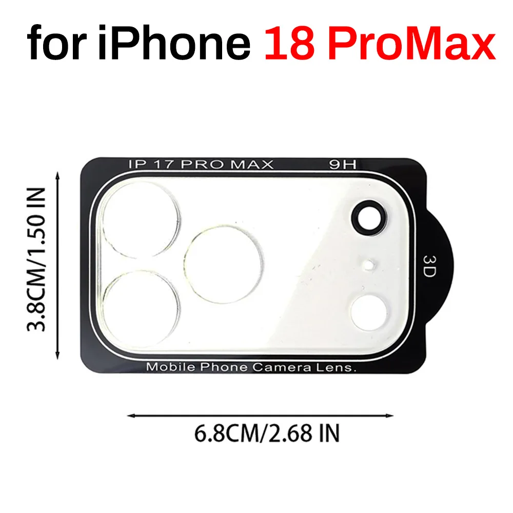 Voor iPhone 18 Ultra 9H Gehard Glas Lensbeschermer voor iPhone 18 Pro/18 Pro MAX HD Heldere Cameralens Anti-kras Film 18PM
