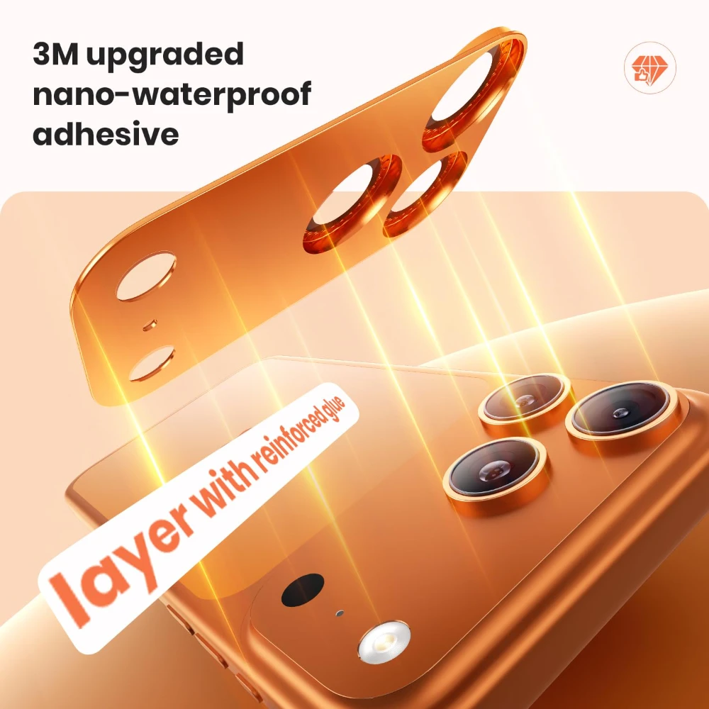 NNBILI 6 قطعة الزجاج المقسى غطاء كامل حامي عدسة الكاميرا آيفون 17 16 15 14 13 12 11 برو ماكس 16e المضادة للوهج المضادة للخدش