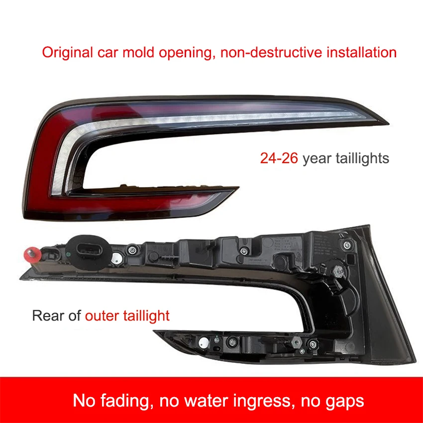 

For Tesla Model 3 2024 2025 2026 Car Tail Light Assembly Left/Right Rear Taillights 1691498-00-F、1691500-00-F Rear Tail Light