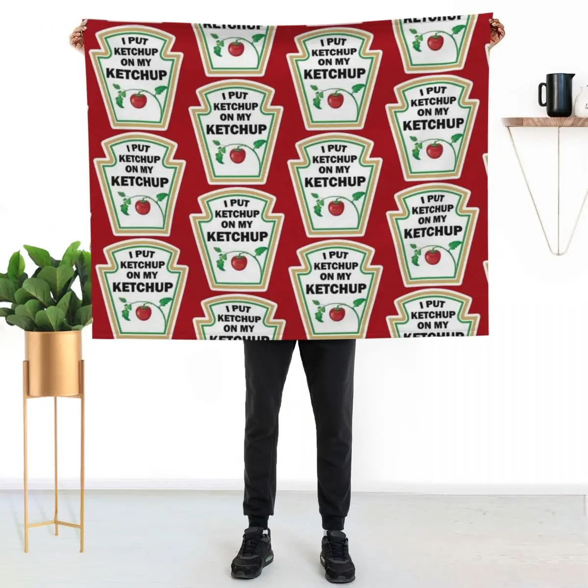 I put ketchup on my ketchup Throw Blanket Designers Multi-Purpose Polar Furrys Cute Plaid Luxury Brand Blankets