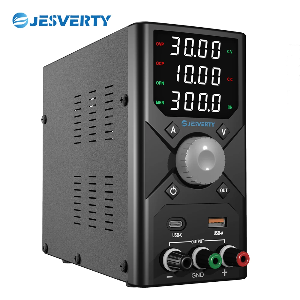 

Jesverity SPS-3010X Источник питания постоянного тока 0-30 В 0-10 А Одиночный 4-значный дисплей Эффективность 90% Функция зарядки аккумулятора для