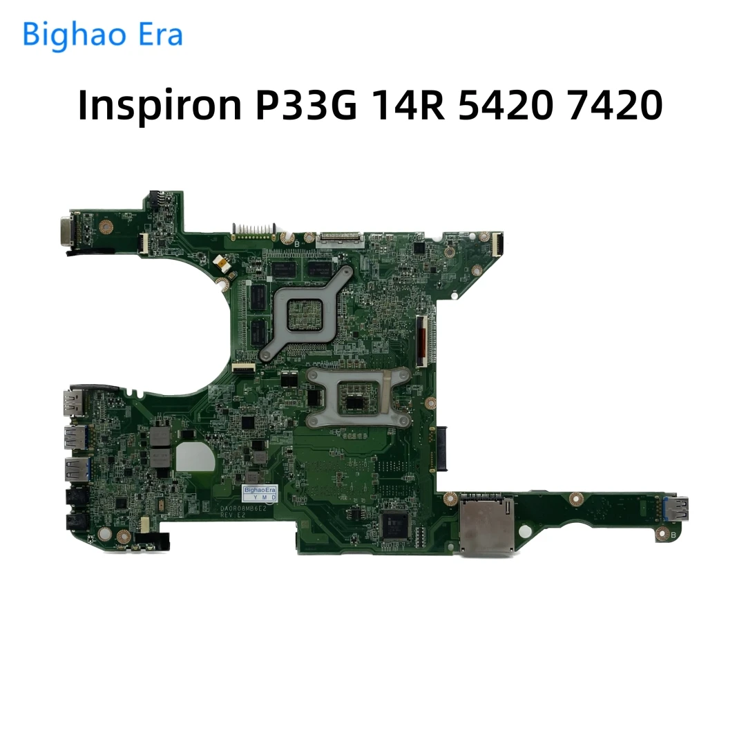 Placa base DA0R08MB6E4 DA0R08MB6E2 para portátil Dell Inspiron P33G 14R 5420 7420 con Chipset HM77 GT630M GT640M 1/2GB-GPU 0HMGWR