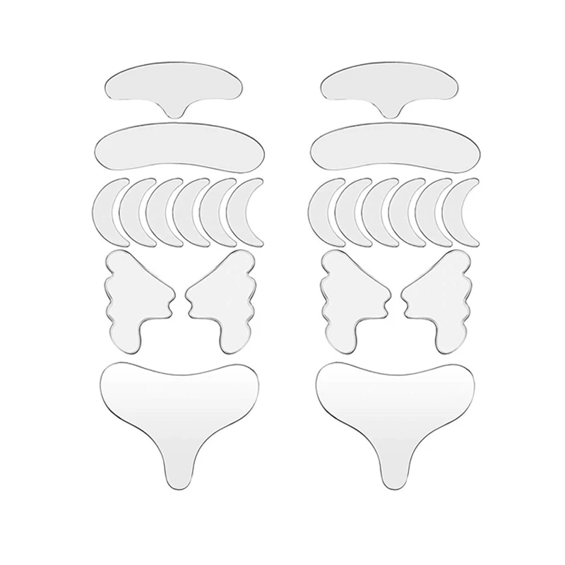 

22 шт. многоразовая силиконовая наклейка для удаления морщин, наклейка для лица, лба, шеи, глаз, наклейка, антивозрастной пластырь для ухода за лифтингом кожи