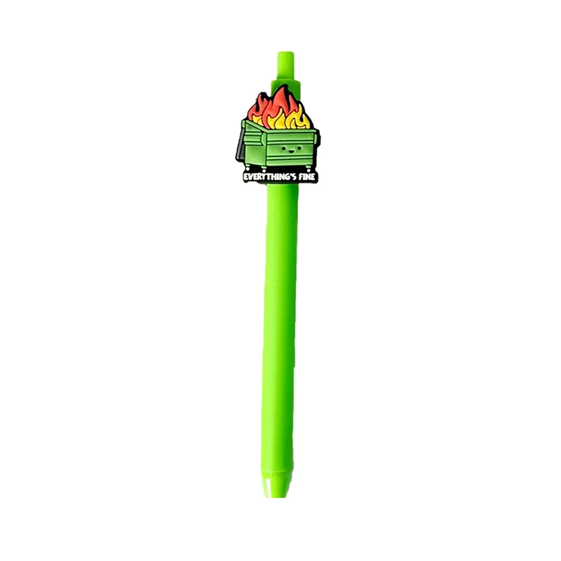

[K]12-piece "Trash Can Fire" Themed Card Set, Fun Ballpoint Pen And Bookmark Combination, Exquisite Gift.