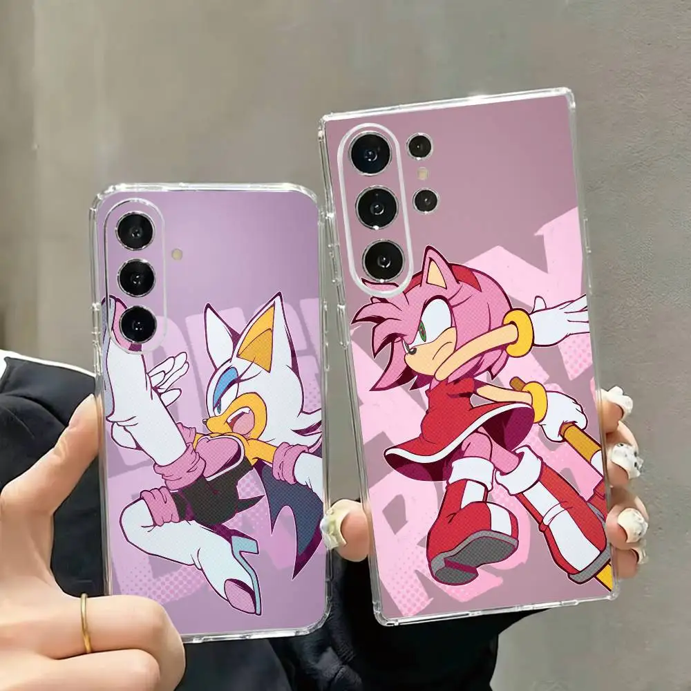 Game S-Sonic Tails Knuckles gift  Phone Case For Samsung S25,S24,S21,S22,S23,S30,Ultra,S20,Plus,Fe Transparent Cover