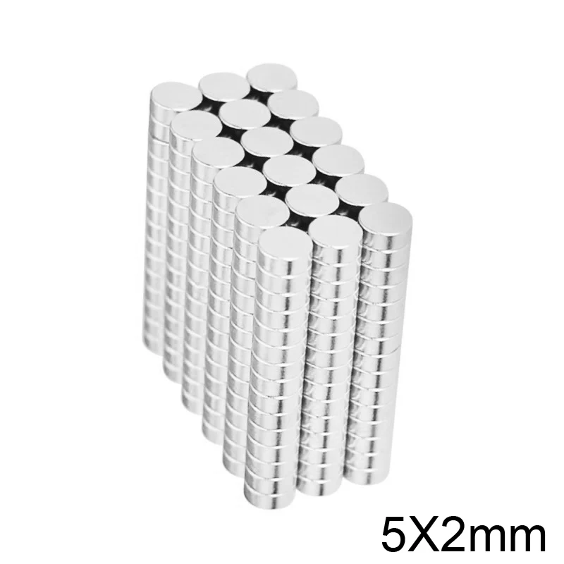 10~1500PCS 5x2 mm Thin Disc Rare Earth Magnets Strong 5x2mm Small Round Magnets N35 Permanent Neodymium Magnets 5*2