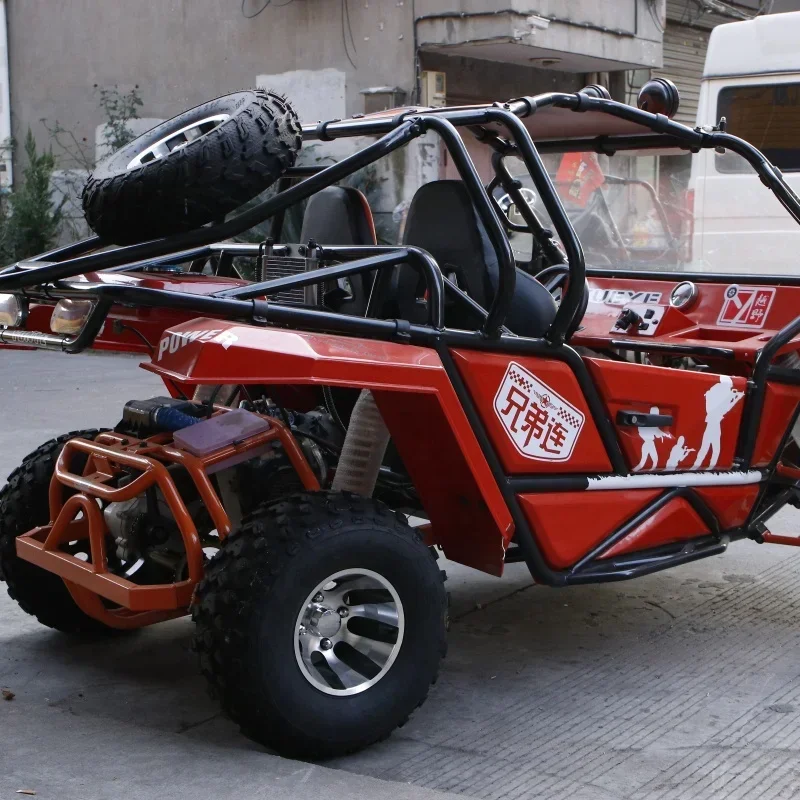 Gas Gasoline Powered 200CC Oil Cooling Frame Adult Buggy Go Kart 2 Seater Petrol 80 Km/h 10 Inch Rim Off Road Go Kart