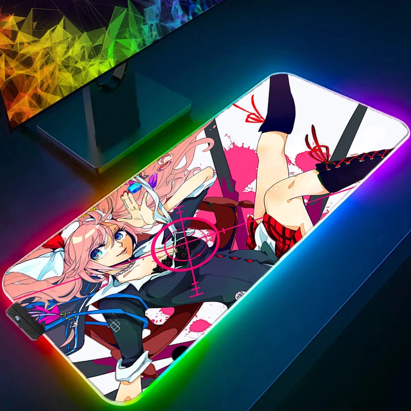 

RGB LED D-danganronpa Junko Enoshima Mouse Pad Exquisite Gamer Computer Accessories Keyboard Pad Laptop Desk Mats Mousepad
