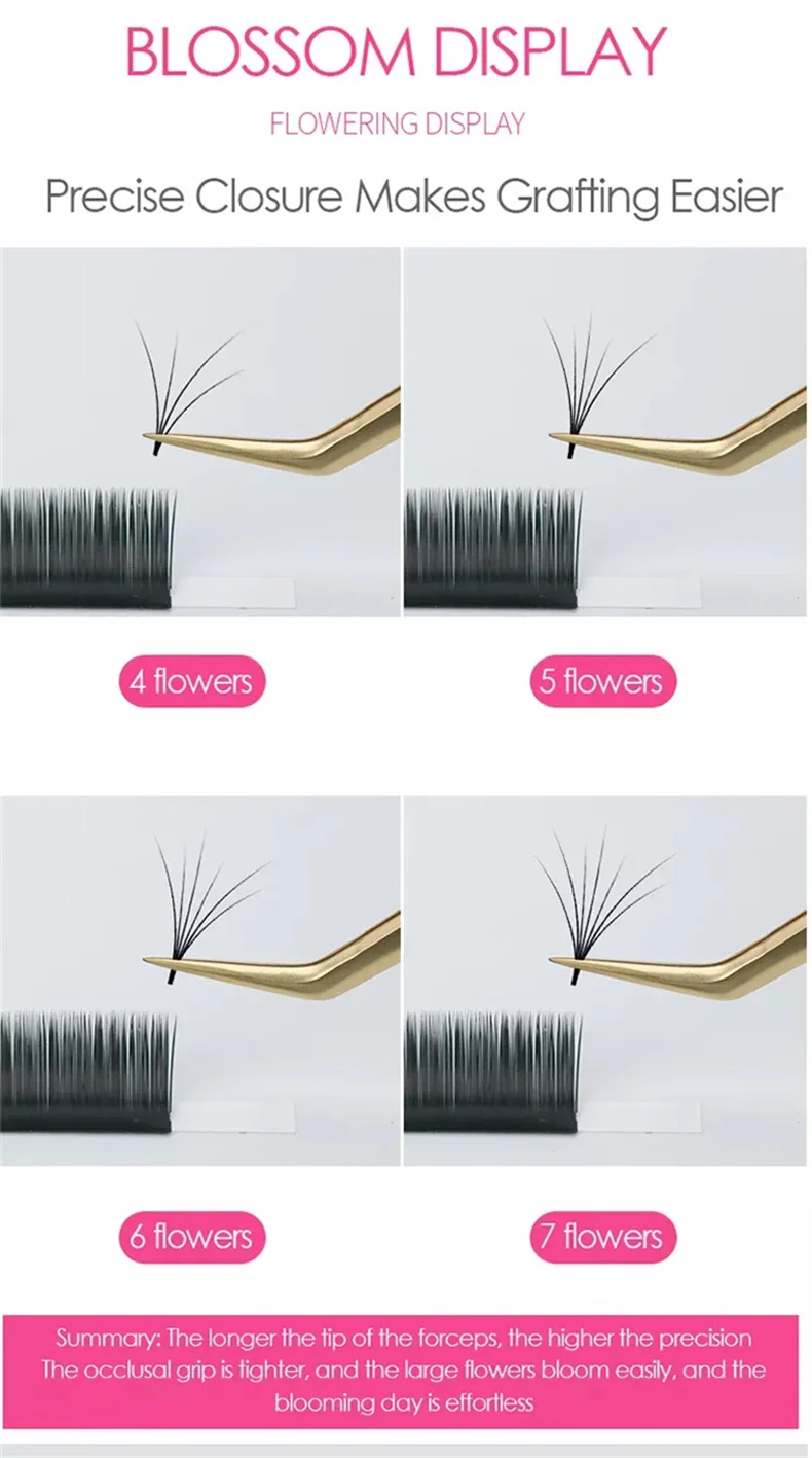 1PC Wimpern Pinzette Für Falsche Wimpern Verlängerung Lash Fan Augenbrauen Nail art Clip Zilien Gold Edelstahl Pinzette Make-Up-Tools – Detail 8