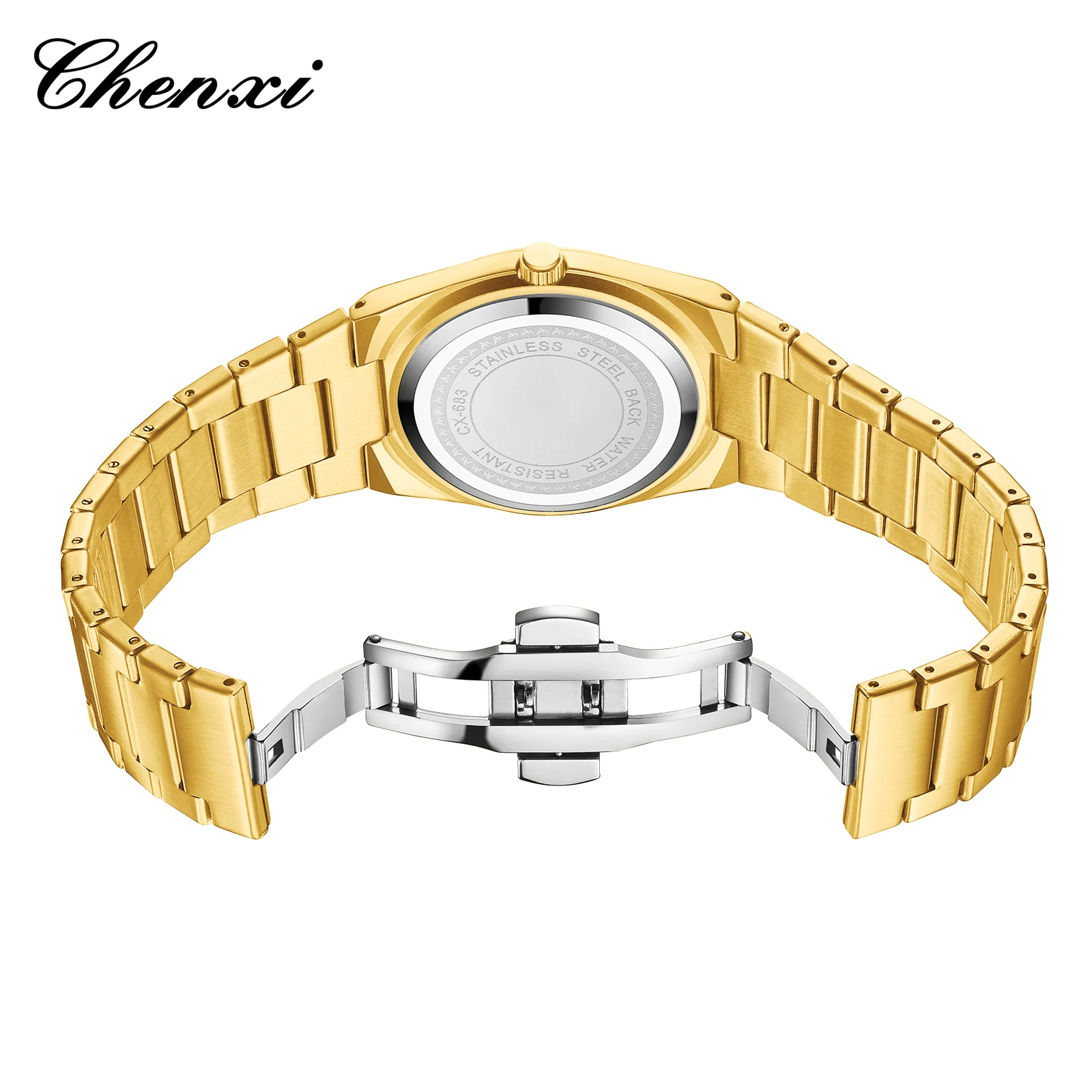 Fashion Original Watches For Man CHENXI Luxury Brand Date Waterproof Luminous Watch Gold Quartz Men's Wristwatches reloj hombre