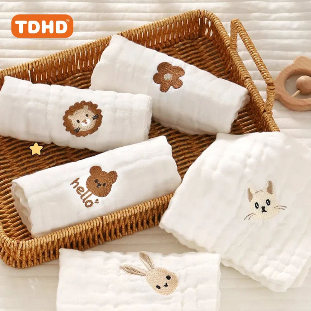 

TDHD 5pcs Youngsters Dribs, Gauze Towels, Youngsters Burp Towels, Youngsters's Handkerchiefs, Super Soft Face Washcloth