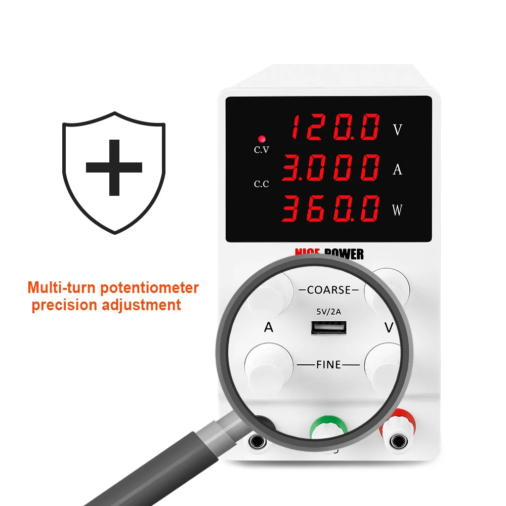 Imagem -05 - Nice Power Sps1203 120v 3a dc Fonte de Alimentação Regada Digital Ajustável Celular Reparação Laboratório Teste Fonte de Alimentação