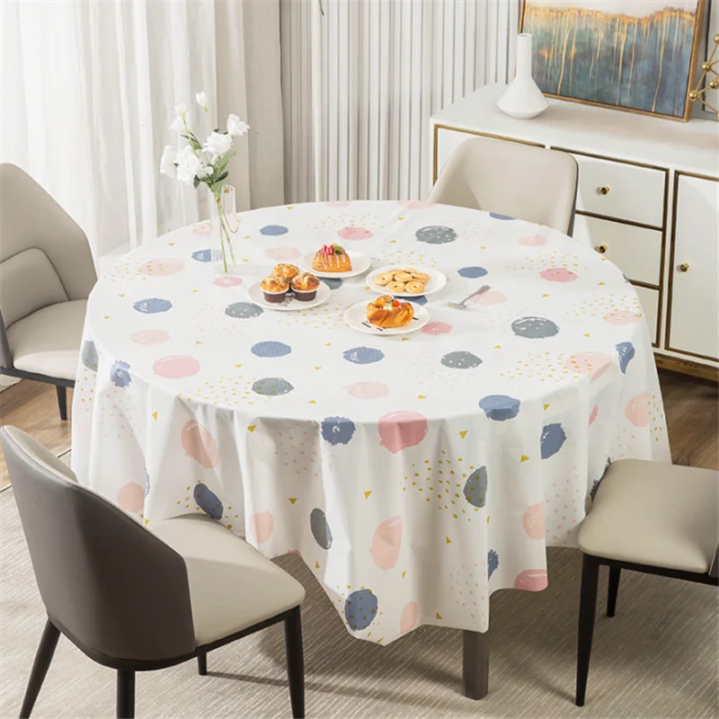 Thickened PVC Disposable Tablecloth Home Living Room Universal Tablecloth Hotel Banquets Disposable Free-Washable Tablecloth
