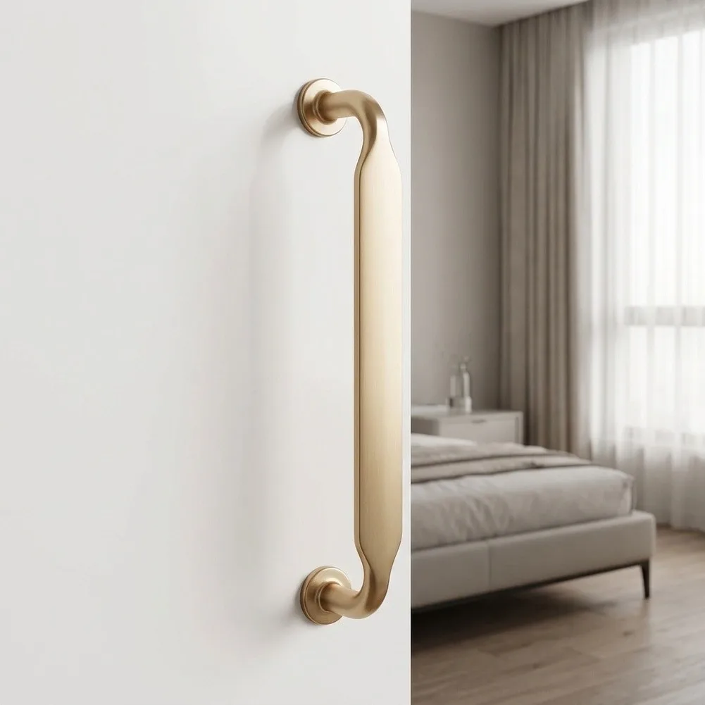 Ergonomic Solid Zinc Alloy Drawer Handles128mm Hole Spacing Finish Hardware For Home Office Furniture Renovation