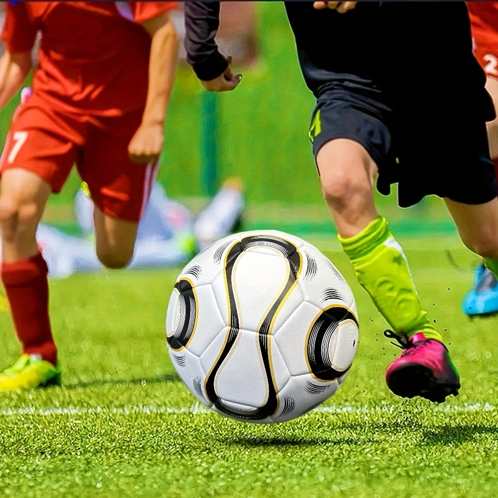 

Высококачественные футбольные мячи, официальный размер 5, материал из искусственной кожи, бесшовные ворота, командная игра на открытом воздухе, футбольный тренировочный Ballon De Foot