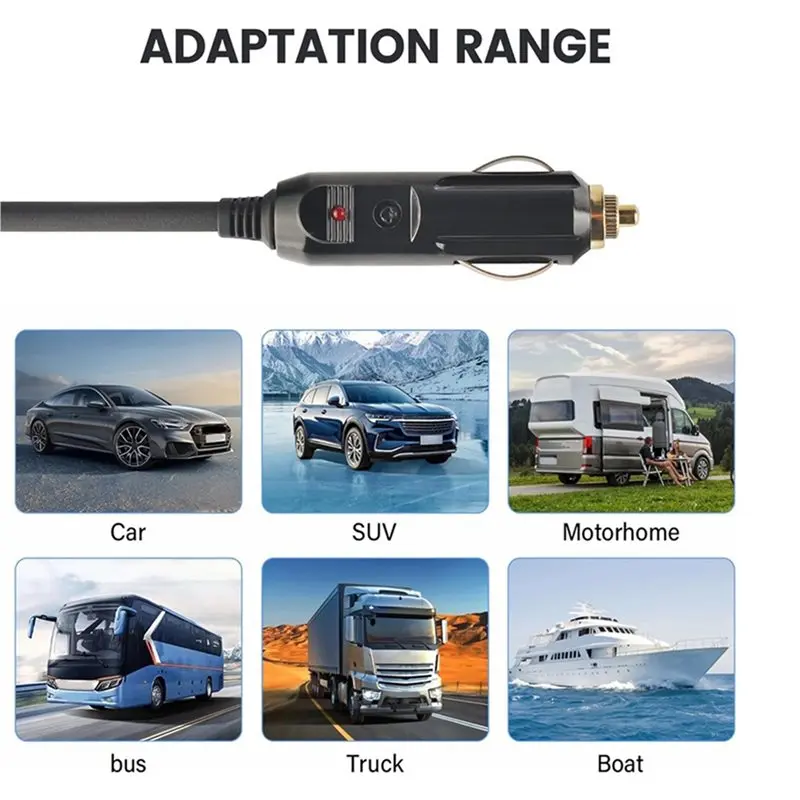AS95 12-24V to 30V Power Converter with Car Cigarette Lighter Input 3.5A Cable 3 Meters for Starlink Mini