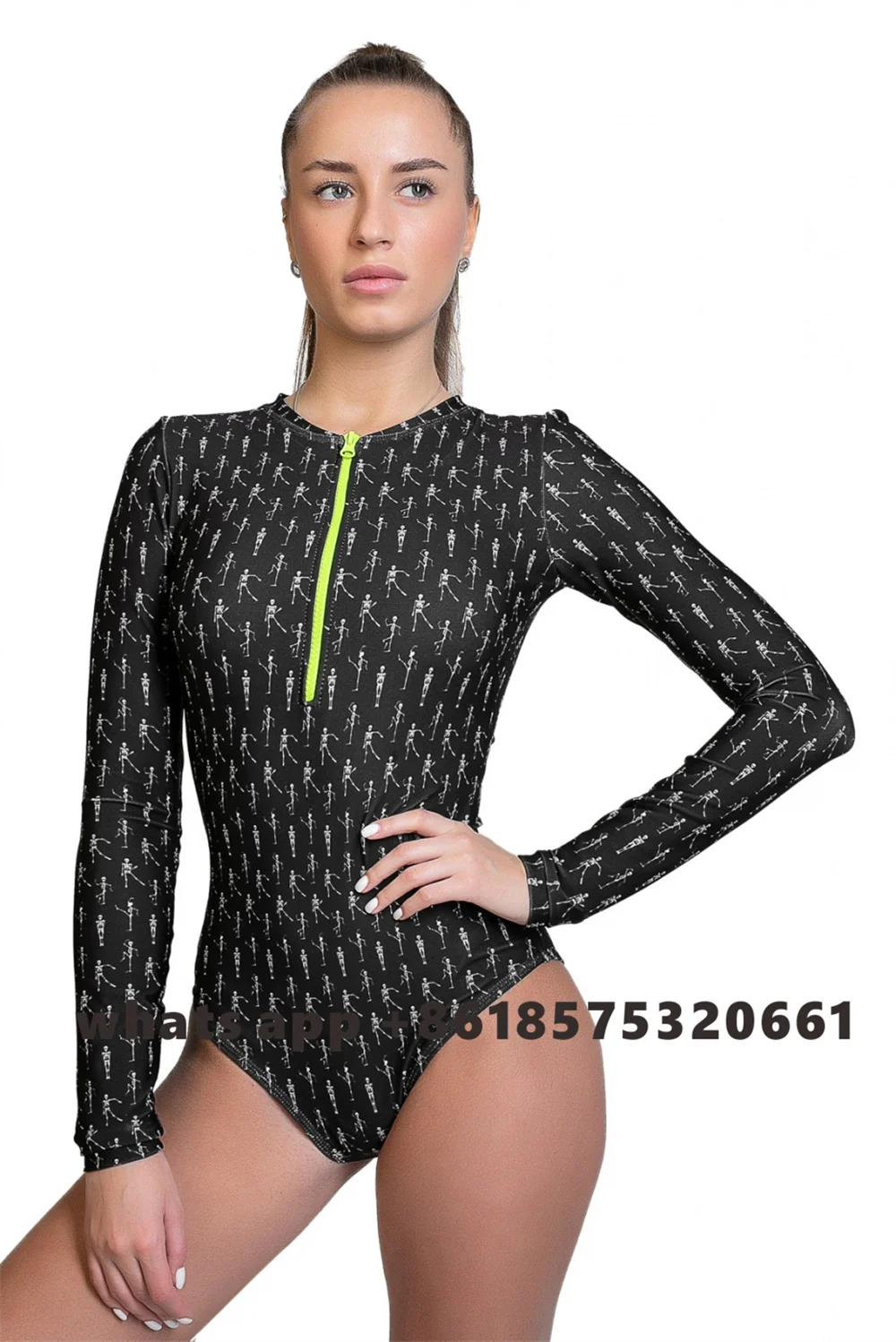 Wave Harmony 2022 Female Long Sleeve Front Zipper Swimsuit Summer Swimming Surf Quick Dry Comfortable Sup Swimwear