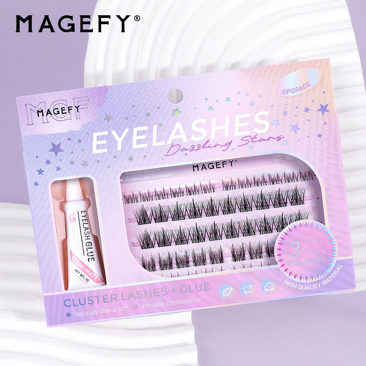 

MAGEFY 52, кластерные отдельные ресницы с клеем для ресниц, кошачьи ресницы, манга, смешанные натуральные кудри, наращивание ресниц, красота