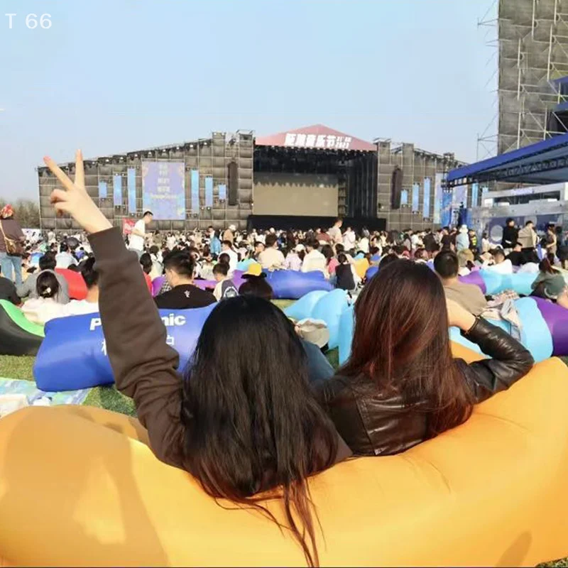 في الهواء الطلق المحمولة نفخ الأريكة للطي التخييم أريكة قابلة للنفخ أثاث خارجي نفخ المتسكع كسول أريكة قابلة للنفخ