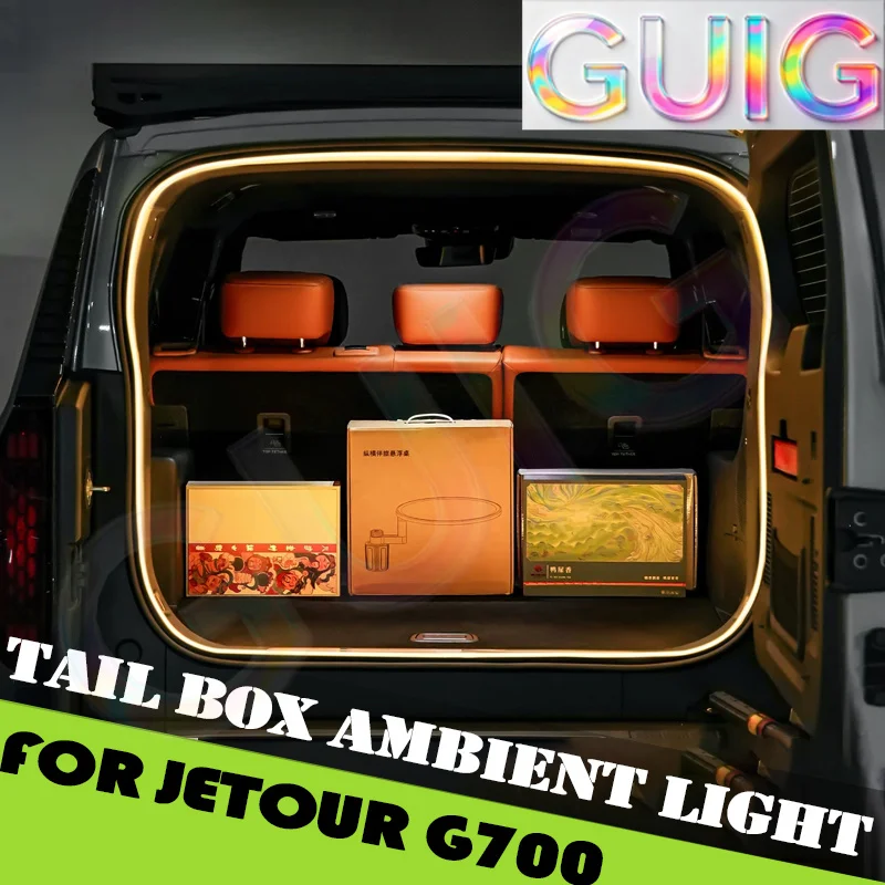 Car Trunk Ambient Light Fit for JETOUR G700 2025 2026 Retrofit Car Trunk Light Strip Camping Outdoor Lighting LED Light Strip