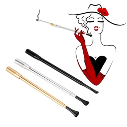 Women's long series Retractable Cigarette Holder Smoking Pipe Aluminum Alloy Cigarette Accessories Portable