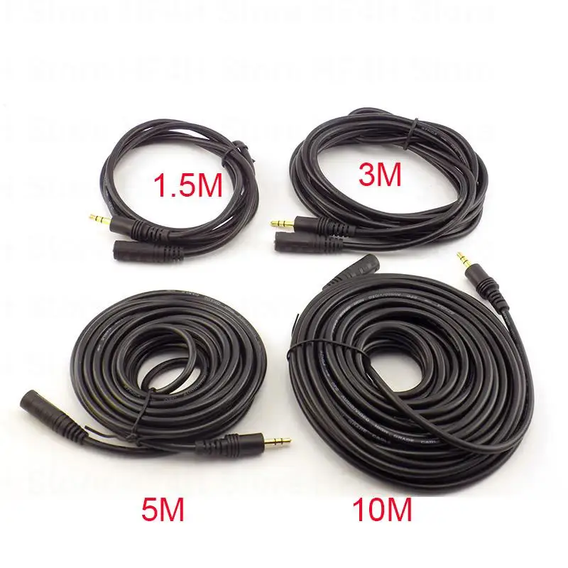 1.5/3/5/10M DC 3.5mm Jack Male to Female Headphone Extension Cable AUX Audio Stereo Extender Cord For pc AV Audio speaker B4