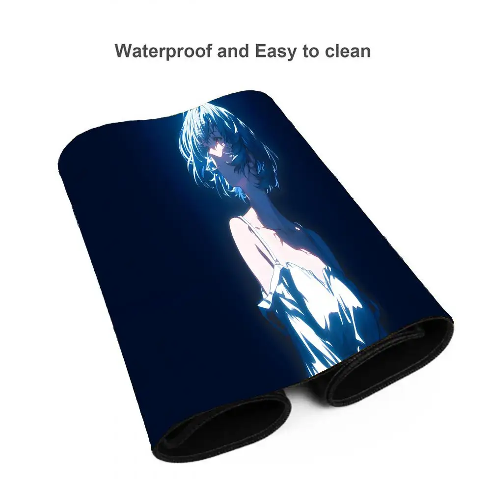 XXL Kawaii Anime Girl Ayanami Rei Mousepad Large Size Gaming Tablepad Evangelions Lock Edge Thickened Computer Keyboard Desk Mat