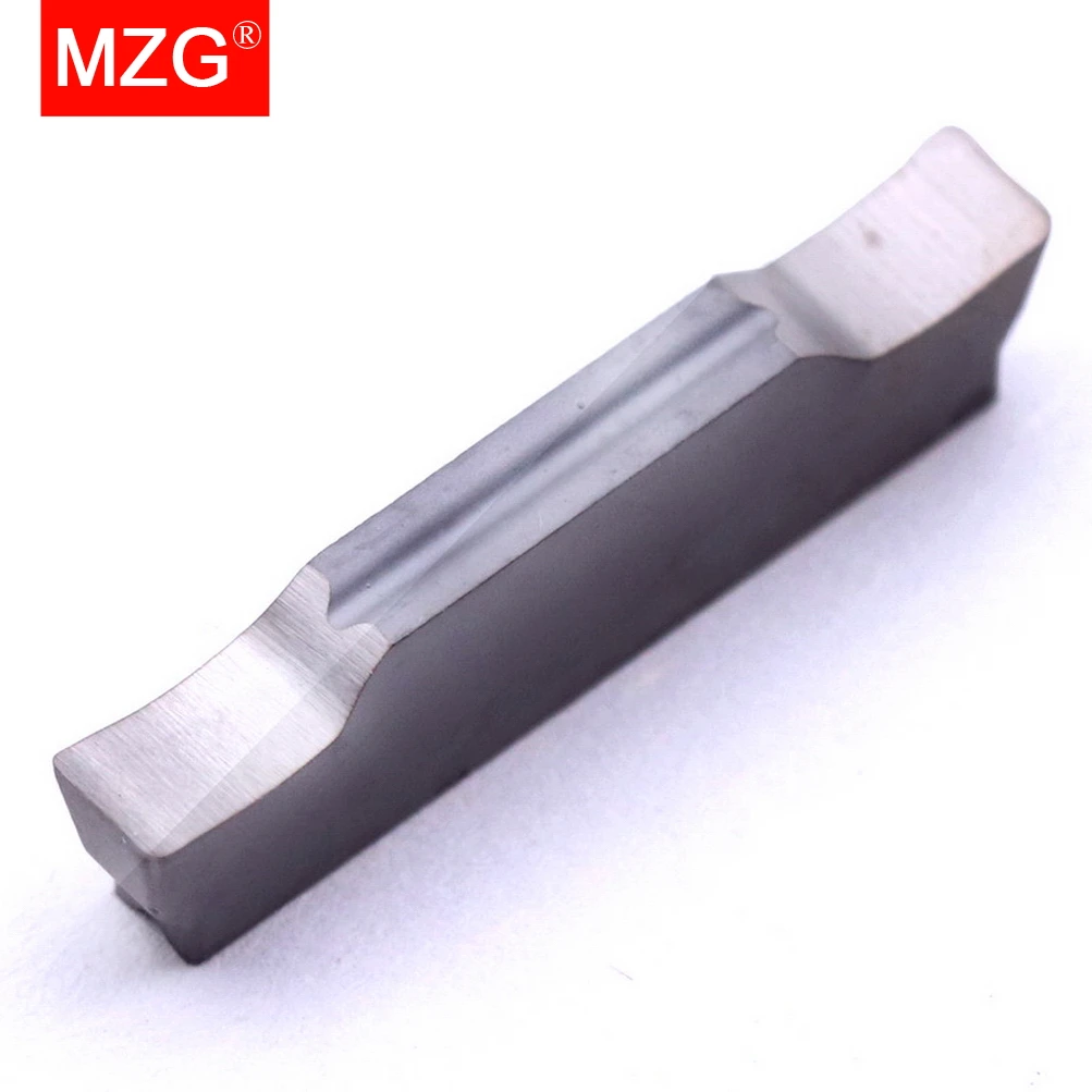 Mzg 10 peças mggn suporte de ferramenta de torneamento de aço inoxidável torno cnc carboneto de tungstênio metal trabalho ranhuramento inserções de corte