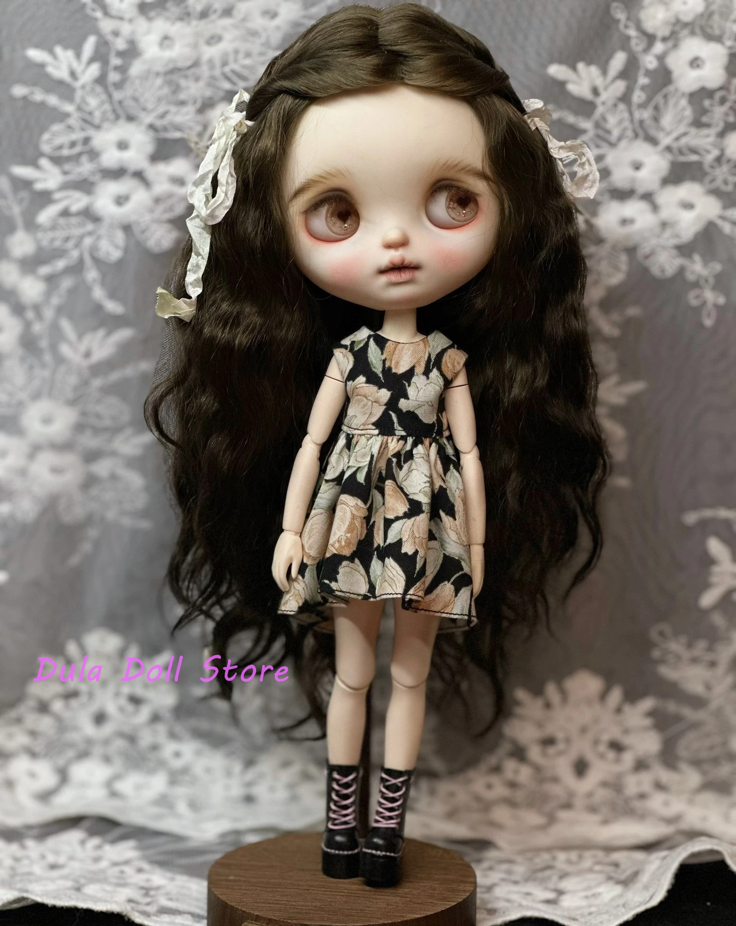 

Dula Doll Clothes Dress Dark rose dress Blythe ob24 ob22 Azone Licca ICY JerryB 1/6 Bjd Doll Accessories