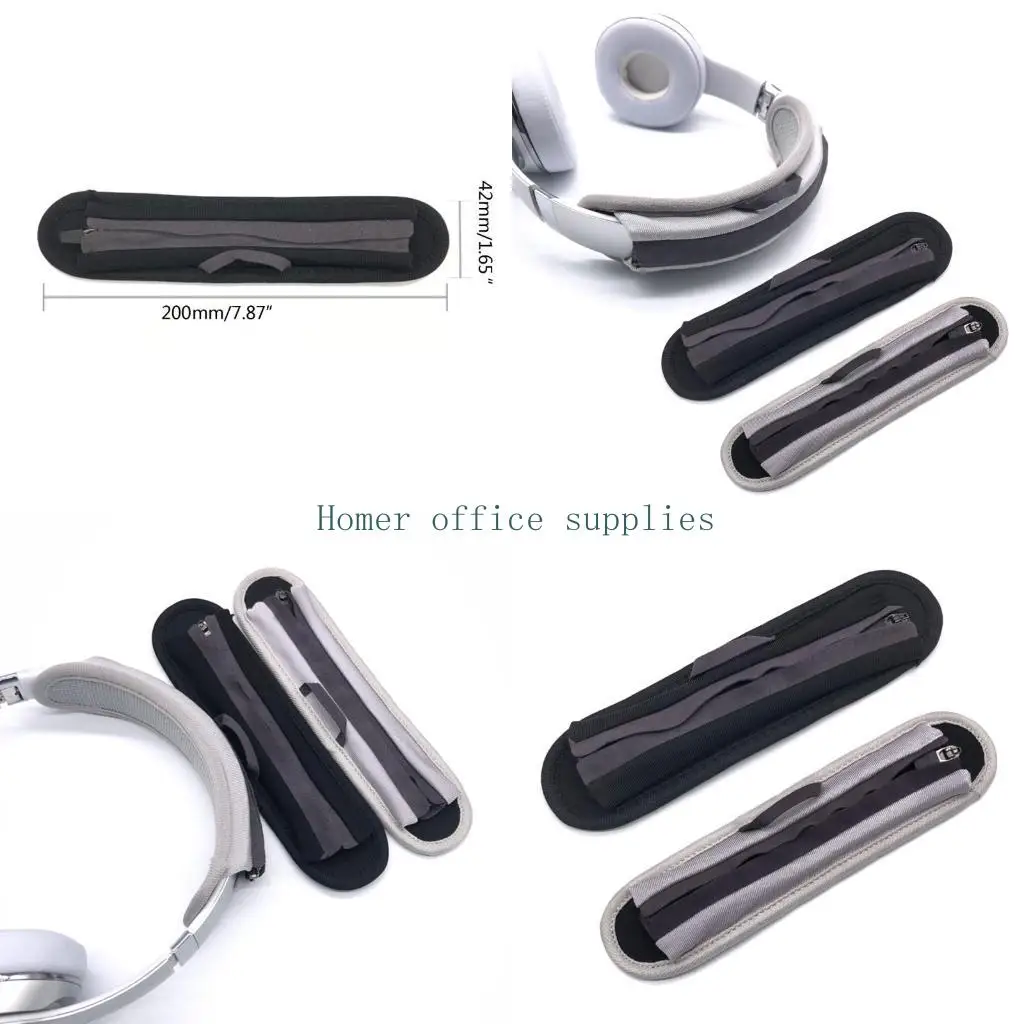 K43B Bantalan Bantalan Ritsleting Penutup Ikat Kepala Pengganti untuk Edifier W820NB W860NB SOLO2 SOLO3 Headset