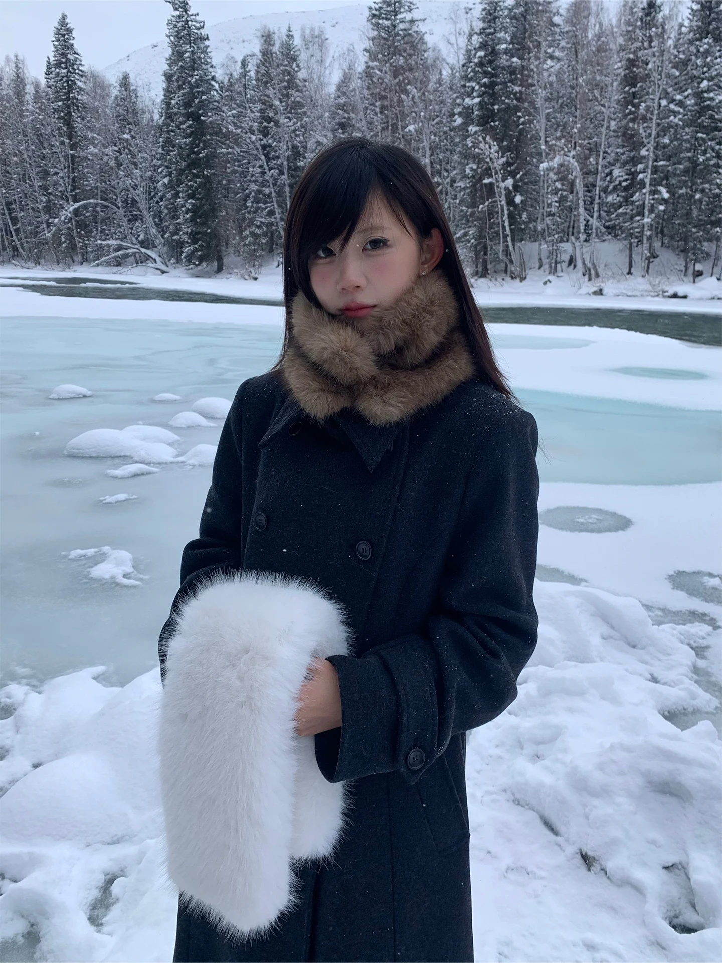 冬暖かいポリエステル繊維ネーウォーマースカーフ多機能ふわふわ帽子韓国sleピュアカラーaosphere-feeling-tool