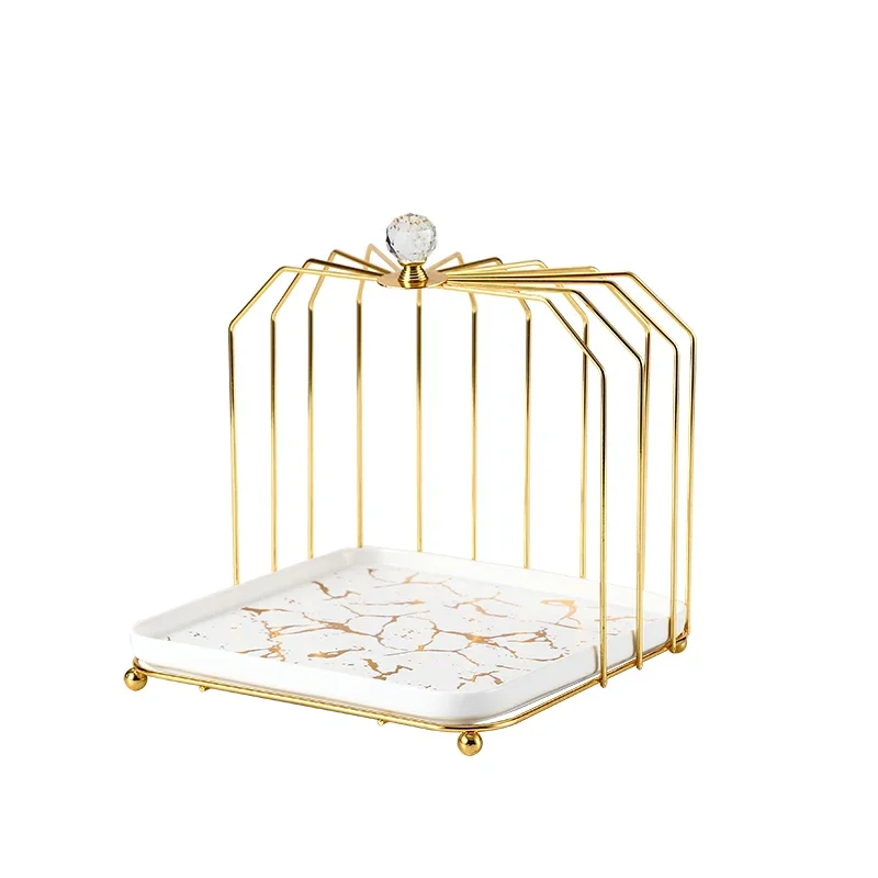 1/2 Layer Cake Rack Metal Ceramic Plate Afternoon Tea Party Dessert Display Nordic Home Decoration Tools
