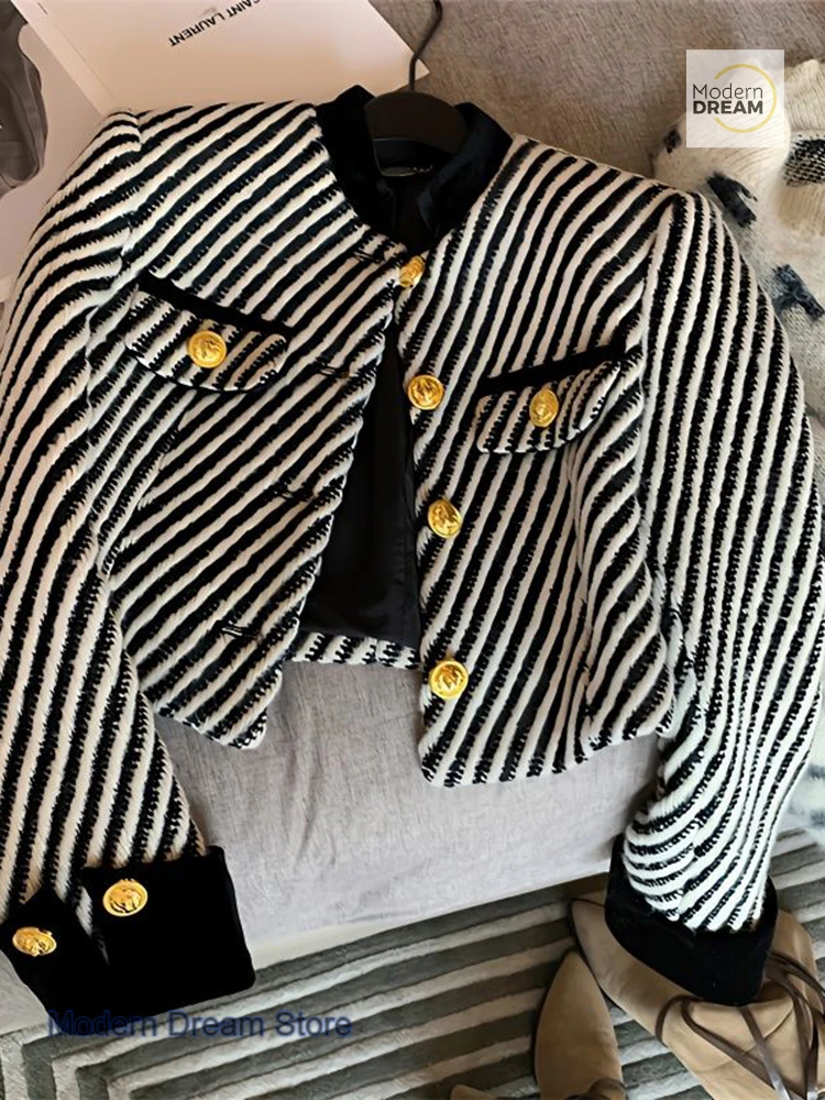 Korean houndstooth plaid small fragrant woolen coat women's autumn and winter new cold department high sense short little coat