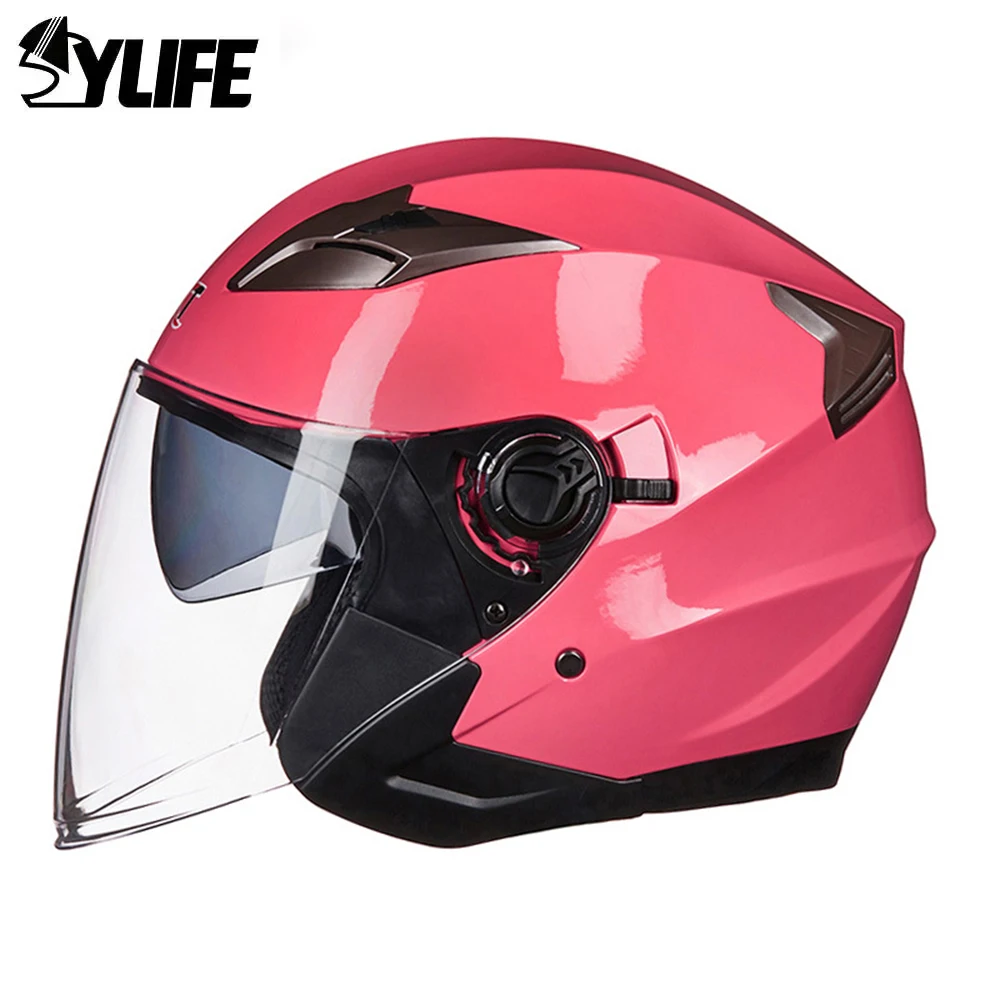 

Motorcycle Helmet Double Lens Helmet ABS Motorbike Helmet Half Face Electric Safety Moto Casque Men Casco Moto