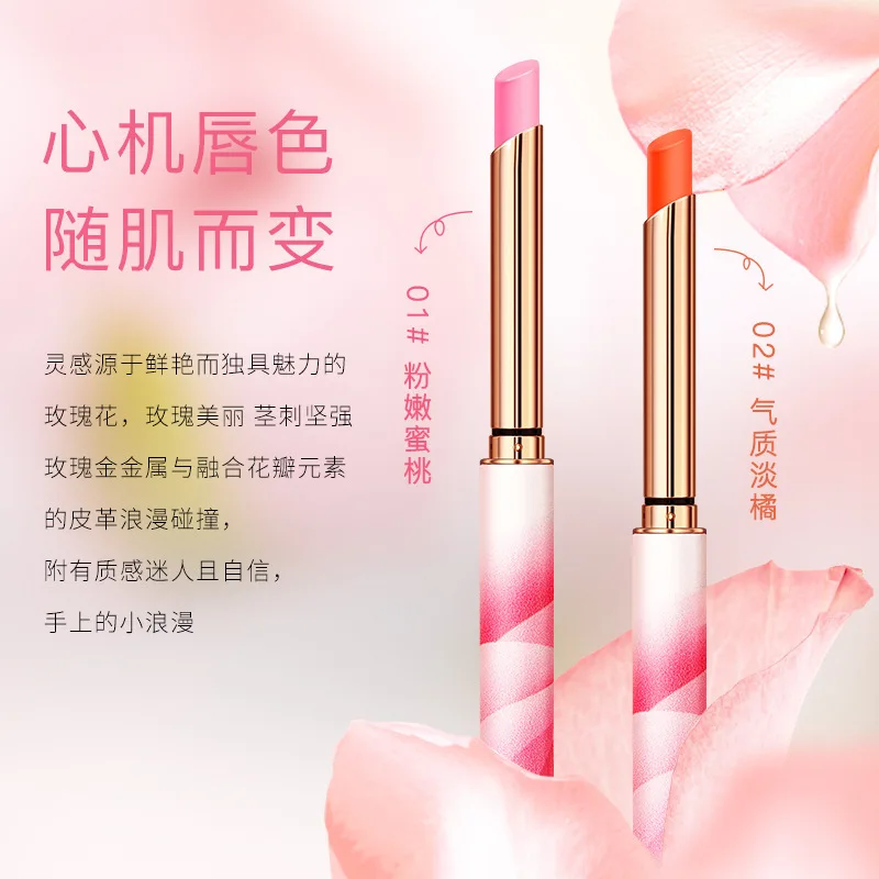 Rose Powder Small Capillary Lipstick Velvet Matte Moisturizing Color-Developing Lipstick Girl's Heart Schoolgirl Makeup